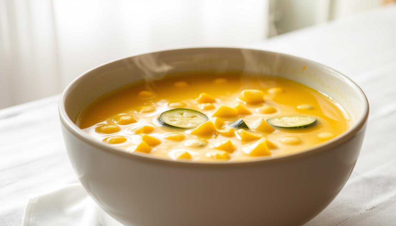 Creamy Corn & Zucchini Soup (Summer)