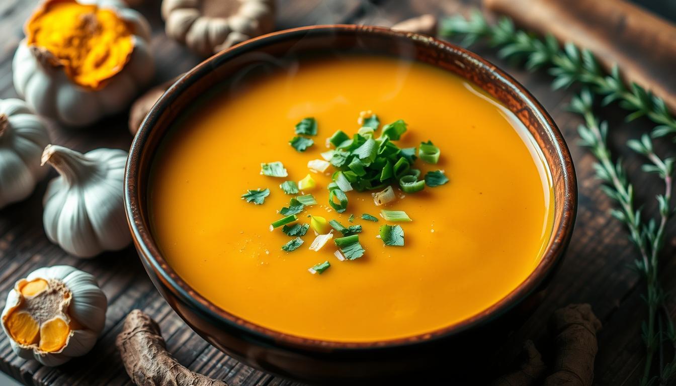 Immune-Boosting Garlic & Turmeric Soup