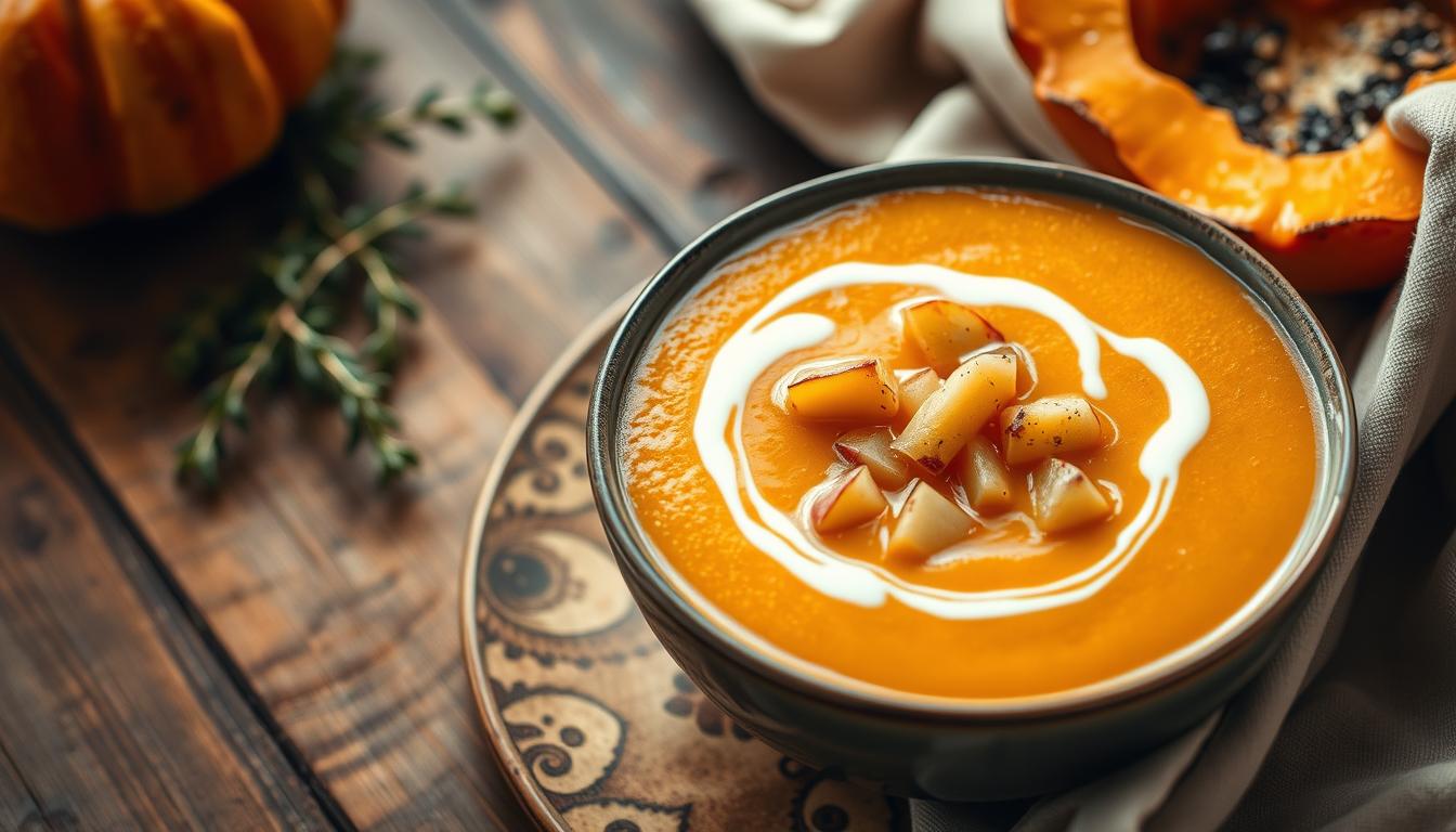 Roasted Acorn Squash & Apple Soup (Autumn)