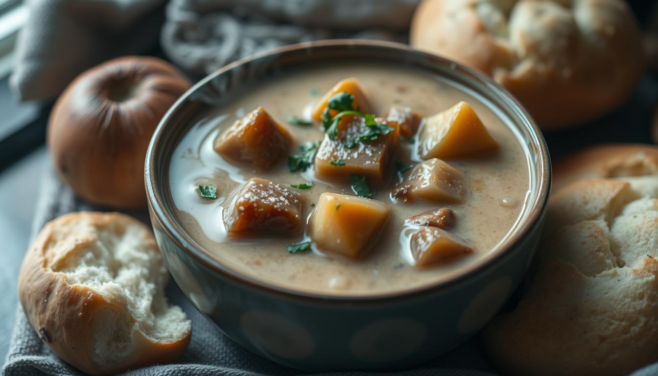 Roasted Chestnut & Parsnip Soup (Winter)