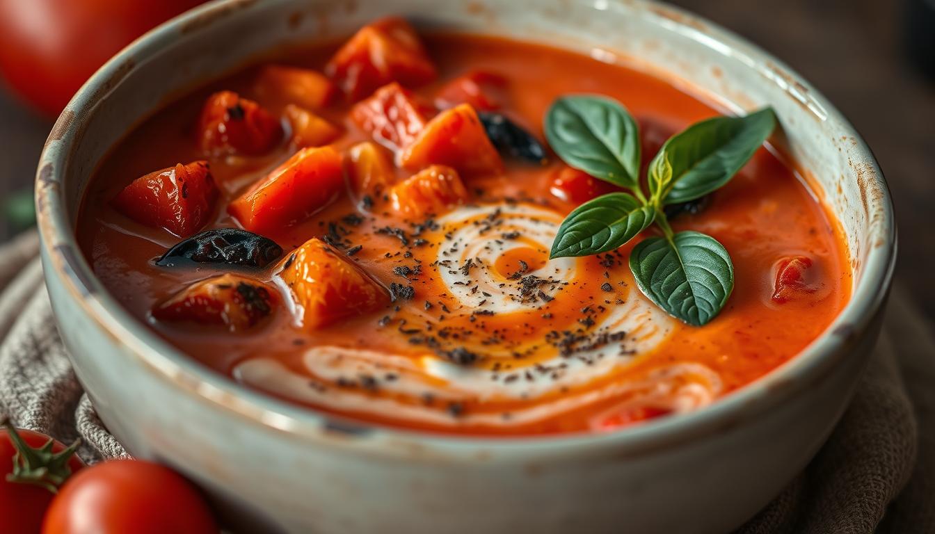 Roasted Red Pepper & Tomato Soup (Dairy-Free)