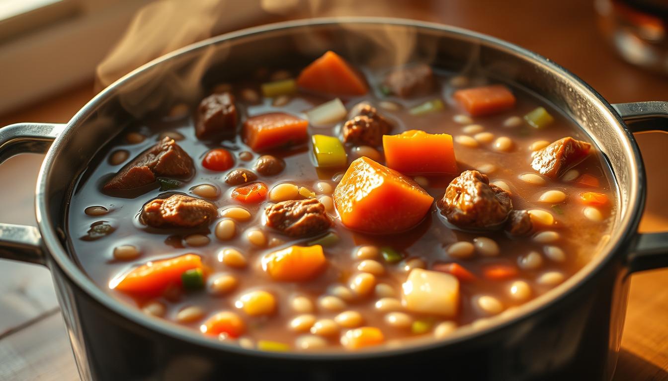 Slow Cooker Beef & Barley Soup