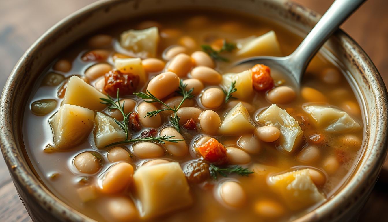 Slow Cooker Cabbage & Bean Soup