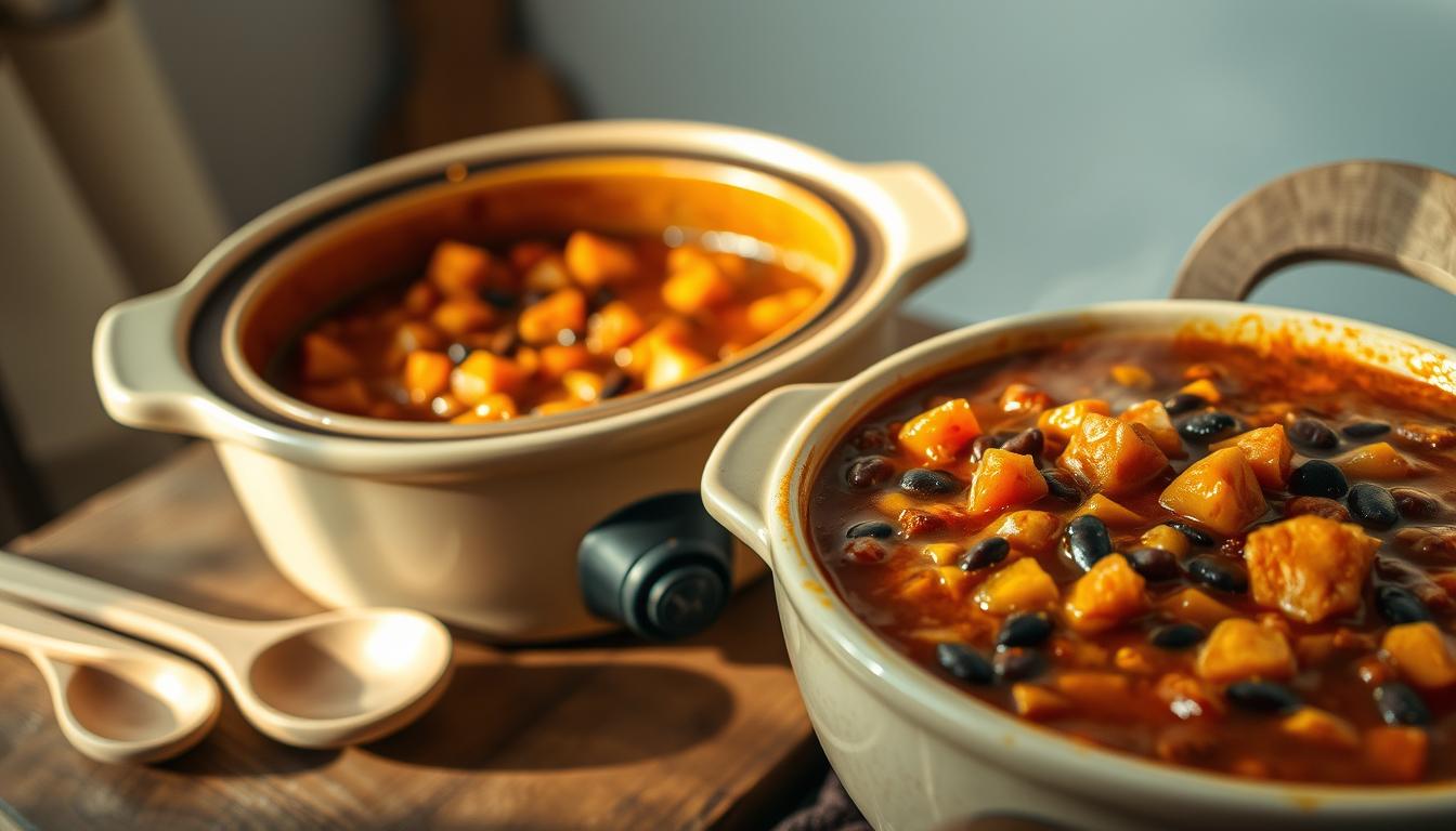 Slow Cooker Sweet Potato & Black Bean Chili