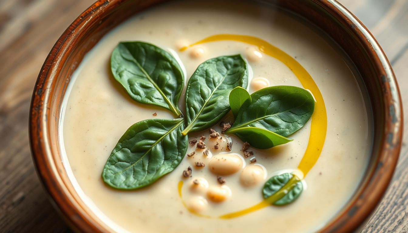 Spinach & White Bean Protein Soup