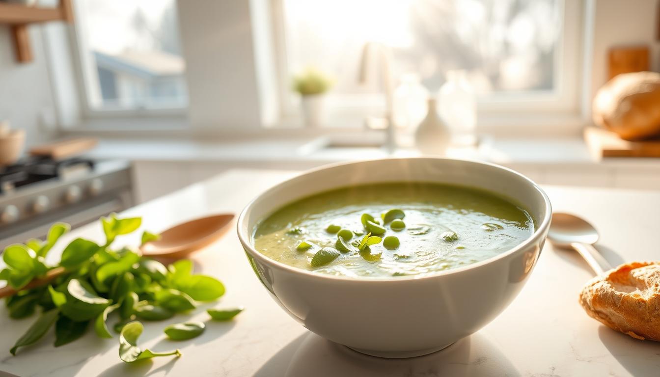 Spring Pea & Basil Soup