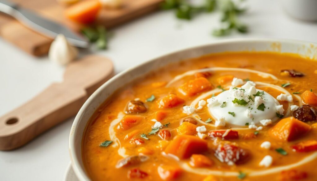 sweet potato soup recipe - roasted vegetables soup