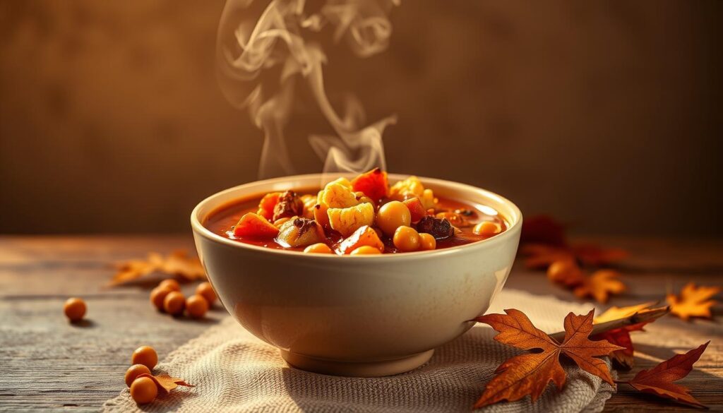 Roasted Cauliflower Soup with Chickpea