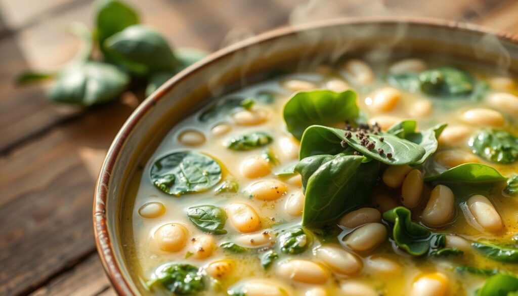 Protein Soup - spinach and white bean soup