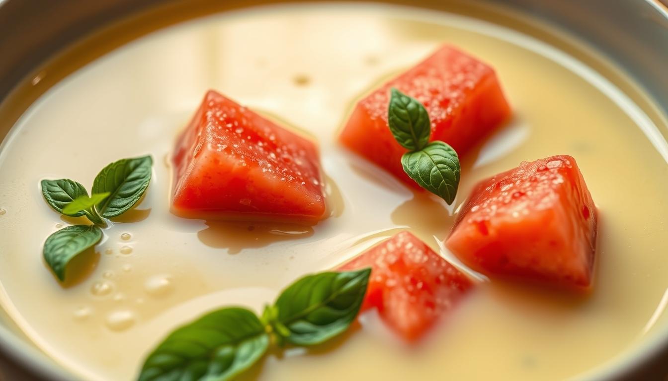 Chilled Watermelon & Basil Soup (Summer)