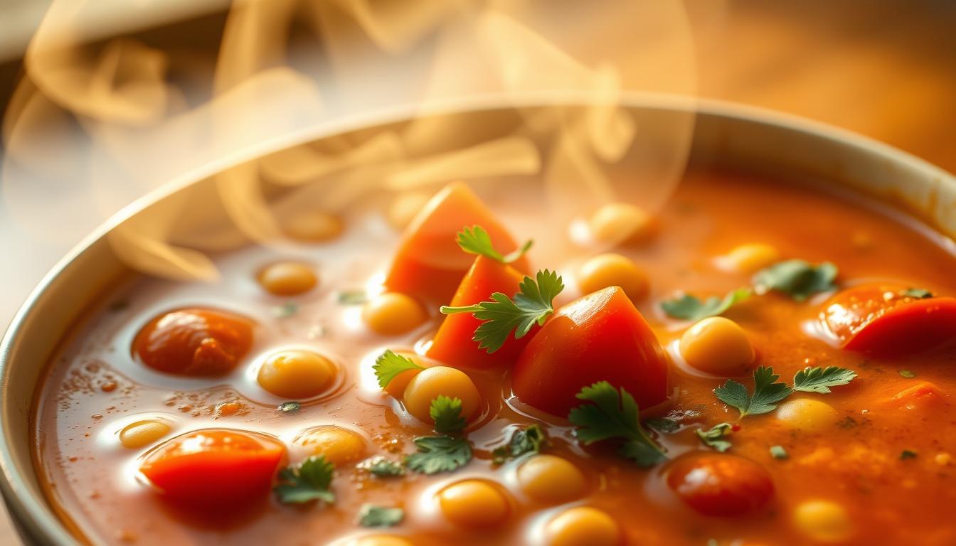 Moroccan-Spiced Chickpea & Tomato Soup