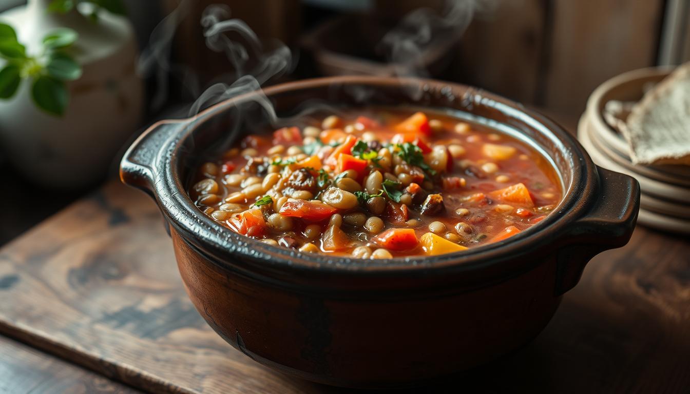 Slow Cooker Rustic Lentil & Tomato Soup