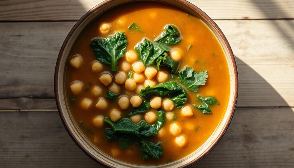 Vegetarian Slow Cooker Meals Recipes​ - Chickpea & Kale Soup
